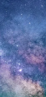 Stunning galaxy wallpaper with vivid stars and blue hues.