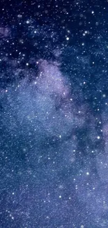 Dark blue galaxy wallpaper with stars.