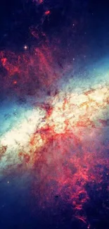 Vibrant galaxy wallpaper with stars and cosmic colors, perfect for mobile screens.