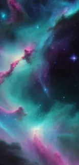 Colorful galaxy wallpaper with stars and nebulas.