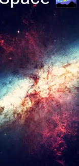 Vibrant galaxy space wallpaper with stars and nebula.