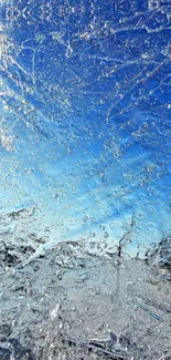 Blue ice texture wallpaper with abstract surface.