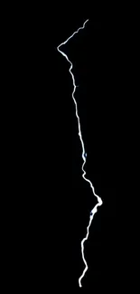 Vivid lightning bolt against a black background, perfect for mobile wallpaper.