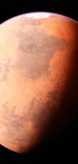 Mars surface mobile wallpaper showing the red planet in detail
