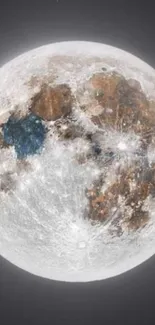 Detailed lunar surface with vibrant colors.