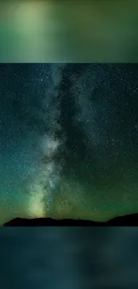 A breathtaking view of the galaxy under a starry night sky for mobile wallpaper.