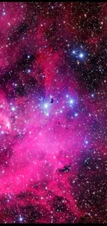 Pink galaxy with stars mobile wallpaper.