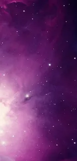 Purple galaxy mobile wallpaper with stars.