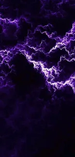 Purple lightning energy phone wallpaper with dynamic patterns.