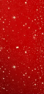 Red wallpaper with shimmering stars, perfect for your phone.