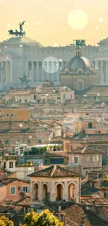 A stunning view of Rome's historic cityscape, featuring iconic architecture.