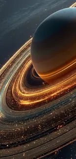 A stunning view of Saturn and its vibrant rings in space.