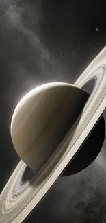 A stunning image of Saturn with its iconic rings in the vast expanse of space.