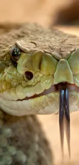 Close-up of a snake with intricate scales in a high-definition image.