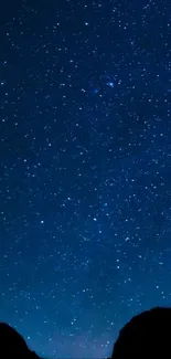 Starry night sky wallpaper for mobile phones.