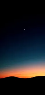 Beautiful mobile wallpaper featuring a stunning sunset and serene night sky.