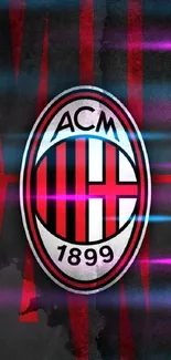 AC Milan mobile wallpaper with red and black color scheme.