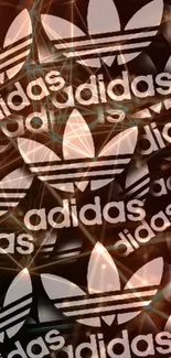 Adidas Trefoil logo with abstract background