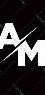 AM logo with black background mobile wallpaper.