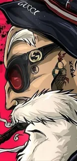 Stylish anime character with vibrant colors.