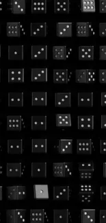 Black and white dice pattern wallpaper