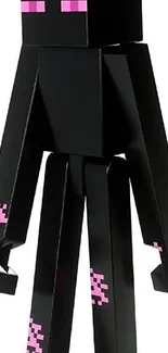 Stylish blocky Enderman character mobile wallpaper.