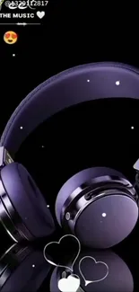 Stylish headphones on a black background.