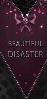 Dark heart pattern wallpaper with text