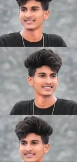 Portrait of a smiling young man with a blurred backdrop.