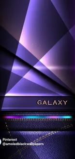 Purple AMOLED wallpaper with geometric design