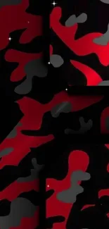 Sleek red and black camouflage phone wallpaper.