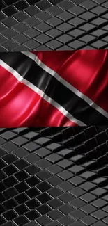 Trinidad and Tobago flag on textured background