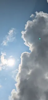 Serene clouds with blue sky background