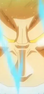 Super Saiyan anime character with glowing yellow energy.