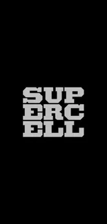 Supercell logo on black background mobile wallpaper.