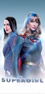 Supergirl wallpaper with two characters