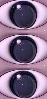 Surreal wallpaper featuring abstract eye pattern with a pink and purple color scheme.