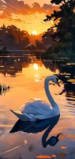 Swans Reflection Beak Live Wallpaper