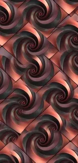 Abstract copper swirl pattern design.