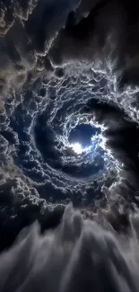 Swirling storm cloud vortex wallpaper