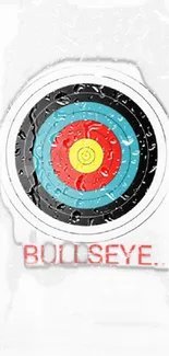 Minimalist bullseye target wallpaper with vibrant circles.