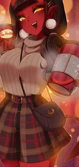 Tartan Red Art Live Wallpaper