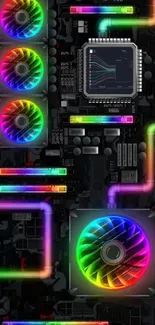 Technology Neon Electronics Live Wallpaper