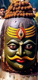 Temple Facial Expression Sculpture Live Wallpaper