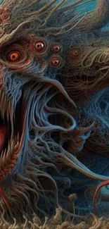 Terrifying fantasy monster wallpaper with intricate details.