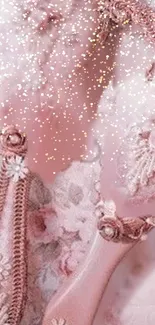 Textile Embellishment Pink Live Wallpaper