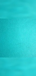 Textured turquoise leather pattern on phone wallpaper.