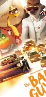 The Bad Guys animated movie scene wallpaper.