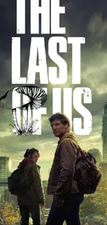 The Last of Us wallpaper featuring characters in a post-apocalyptic scene.