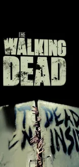 Walking Dead mobile wallpaper with intense zombie scene.